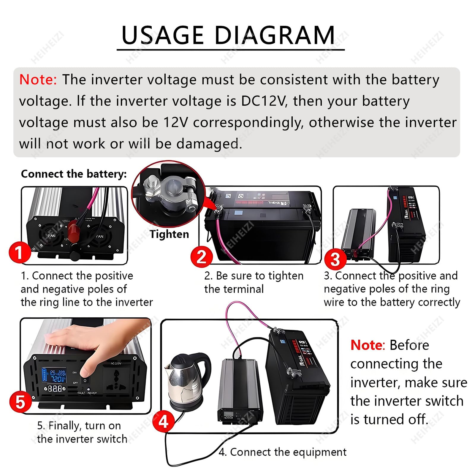 Inverter Solare Ibrido da 5000W,Inverter Bifase Cc 12/24/48/60/72V a 110/220V Ca Con Inverter a Onda Sinusoidale Pura,Inverter in Parallelo,Per Accumulo di Energia Domestico,Inverter Auto,110V-48V