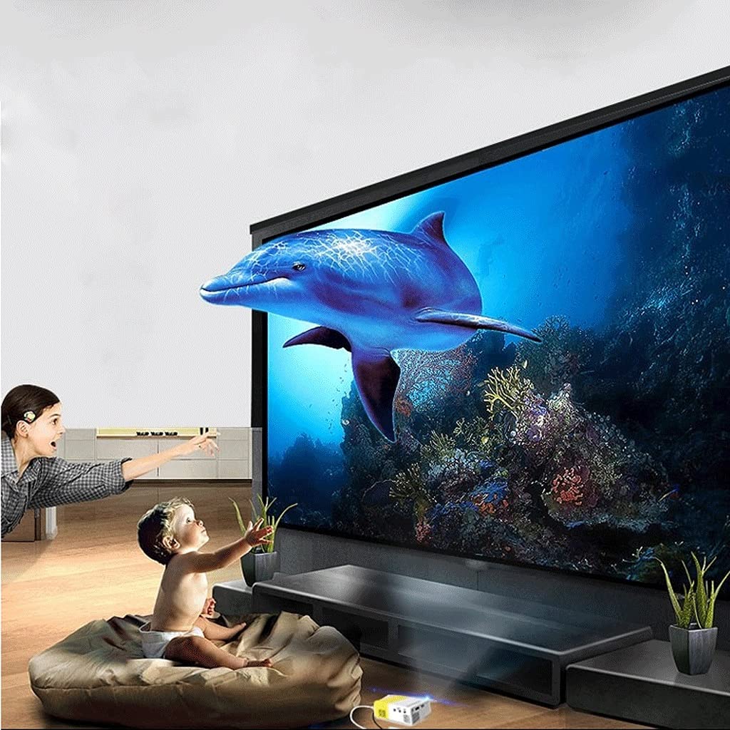Mini proiettore YADECL, videoproiettore LCD LED a colori portatile per bambini presenti, film TV, giochi di società