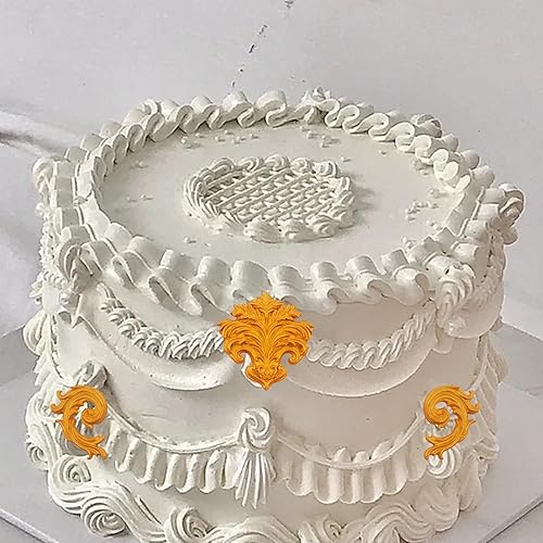 Miniatura 8 de MINFEIDMS Moldes barrocos para fondant, moldes europeos en relieve de silicona para decoración de pasteles, decoración de cupcakes, caramelo de