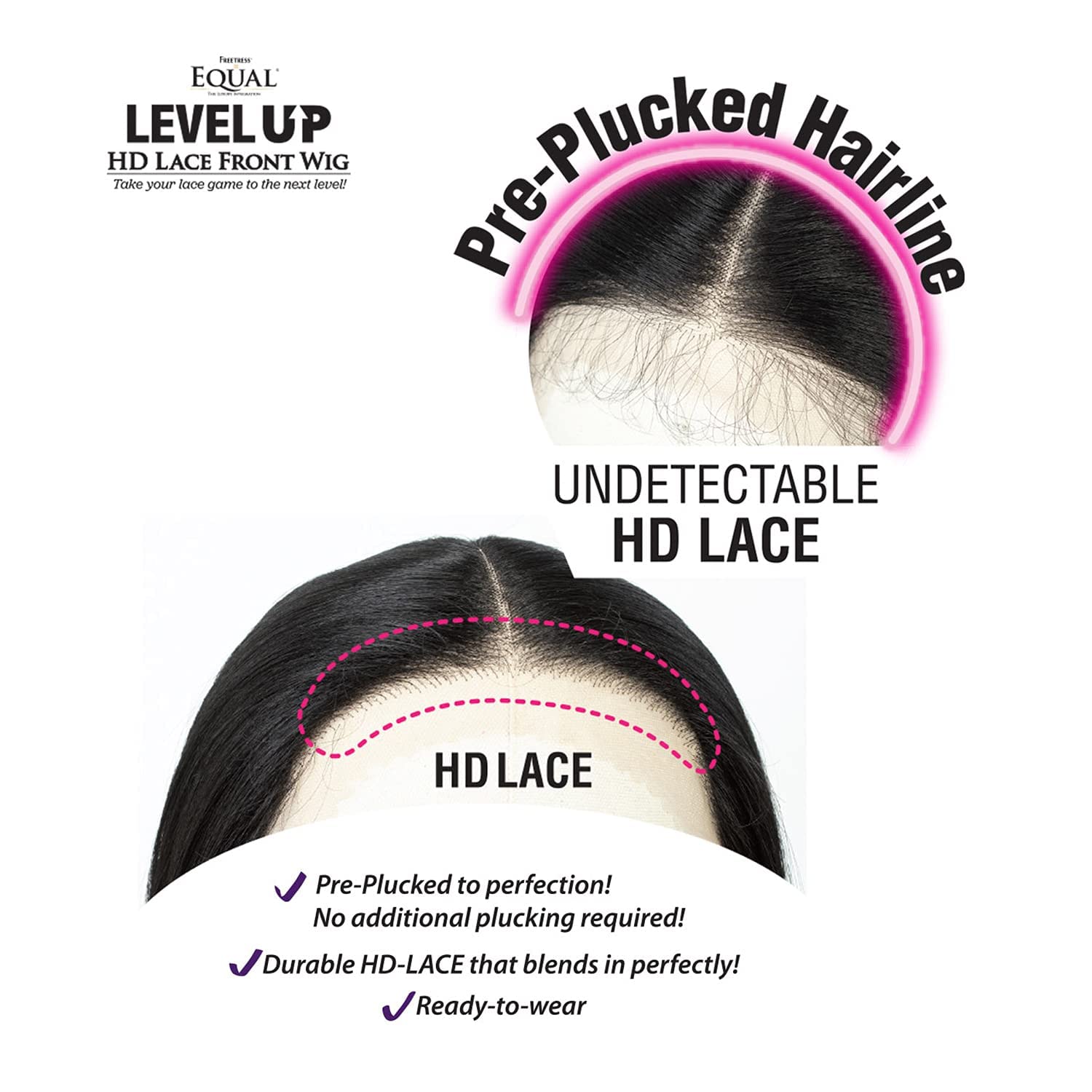 FreeTress Equal Level Up Synthetic HD Lace Front Wig MONICA (OT530)