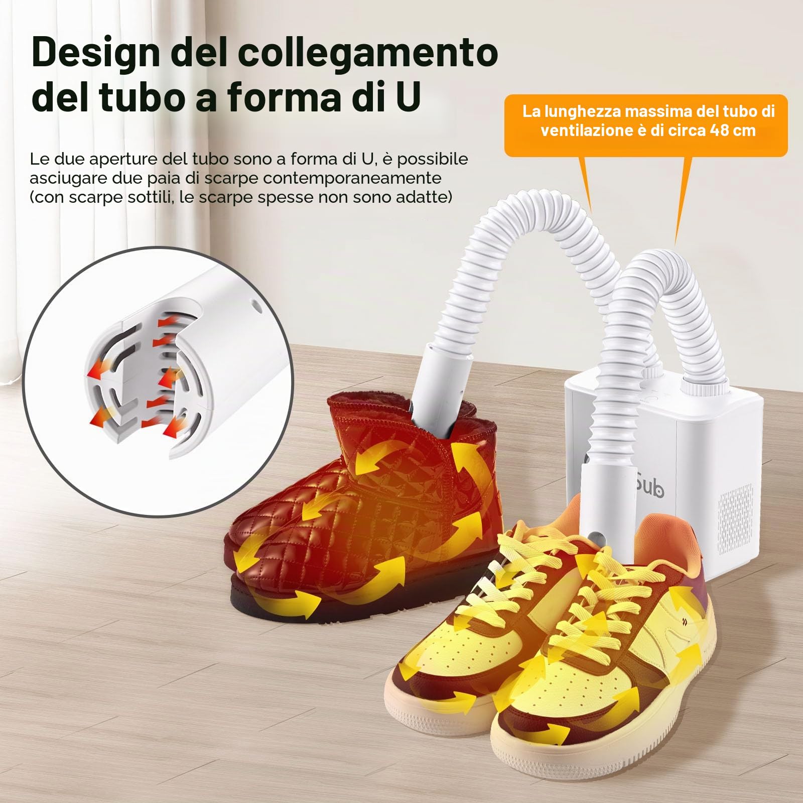 ColorSub Essiccatore scarpe elettriche,scalda scarpe riscaldate,Asciugamani Stivali, Calda Scarpa con Cronometraggio per Asciugare Cappelli, Scarpe, Guanti