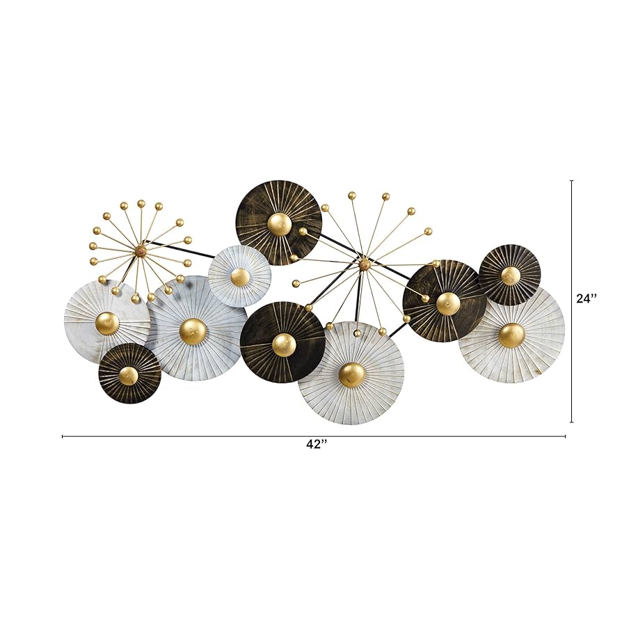 その他 Etain decoration murale Amazon.com: Deco 79 Aluminum Metal Abstract Home Wall Decor