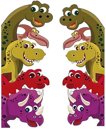 Artkingdome Calcomanías de dinosaurios para bricolaje detrás de la puerta calcomanías de pared para habitación de los niños calcomanías de papel