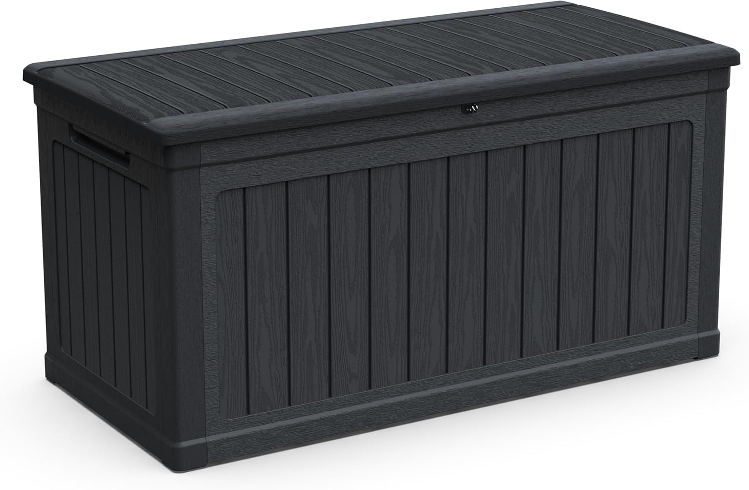 230 Gallon Large Outdoor Storage XXL Deck Box for Patio Furniture, Outdoor Cushions, Garden Tools and Sports,Pools Equipment, Waterproof Resin, Lockable, Black