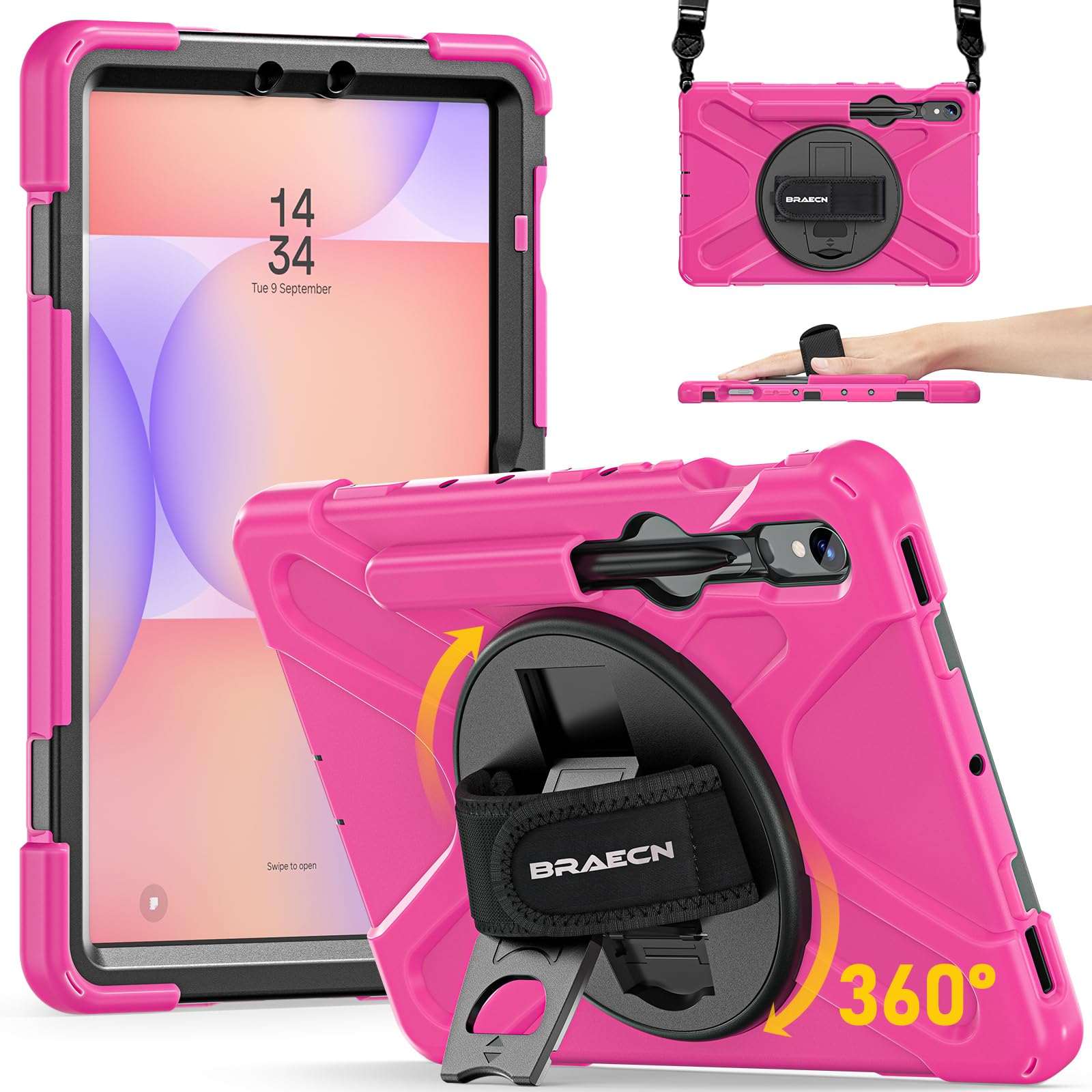 BRAECN Case for Samsung Galaxy Tab S10 Lite/ S10 FE/ S9 FE 5G/ S9/ S8/ S7