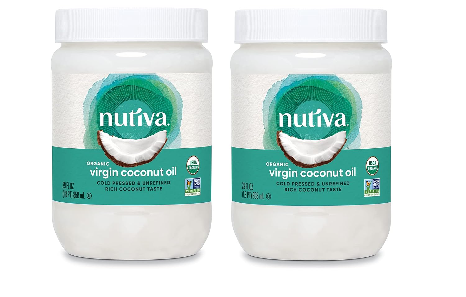 Nutiva Organic, Unrefined, Virgin Coconut Oil, 29-ounce (Pack of 2)