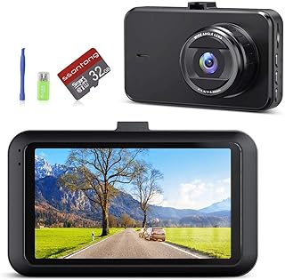 Car Dash Cam, Dashcam 1080P FHD Dash Cam Front Car Camera W/Free 32G SD Card DVR Dash Camera 3" IPS Screen Dashboard Camera W/Super Night Vision WDR G-Sensor Loop Recording 170°Angle Parking Monitor