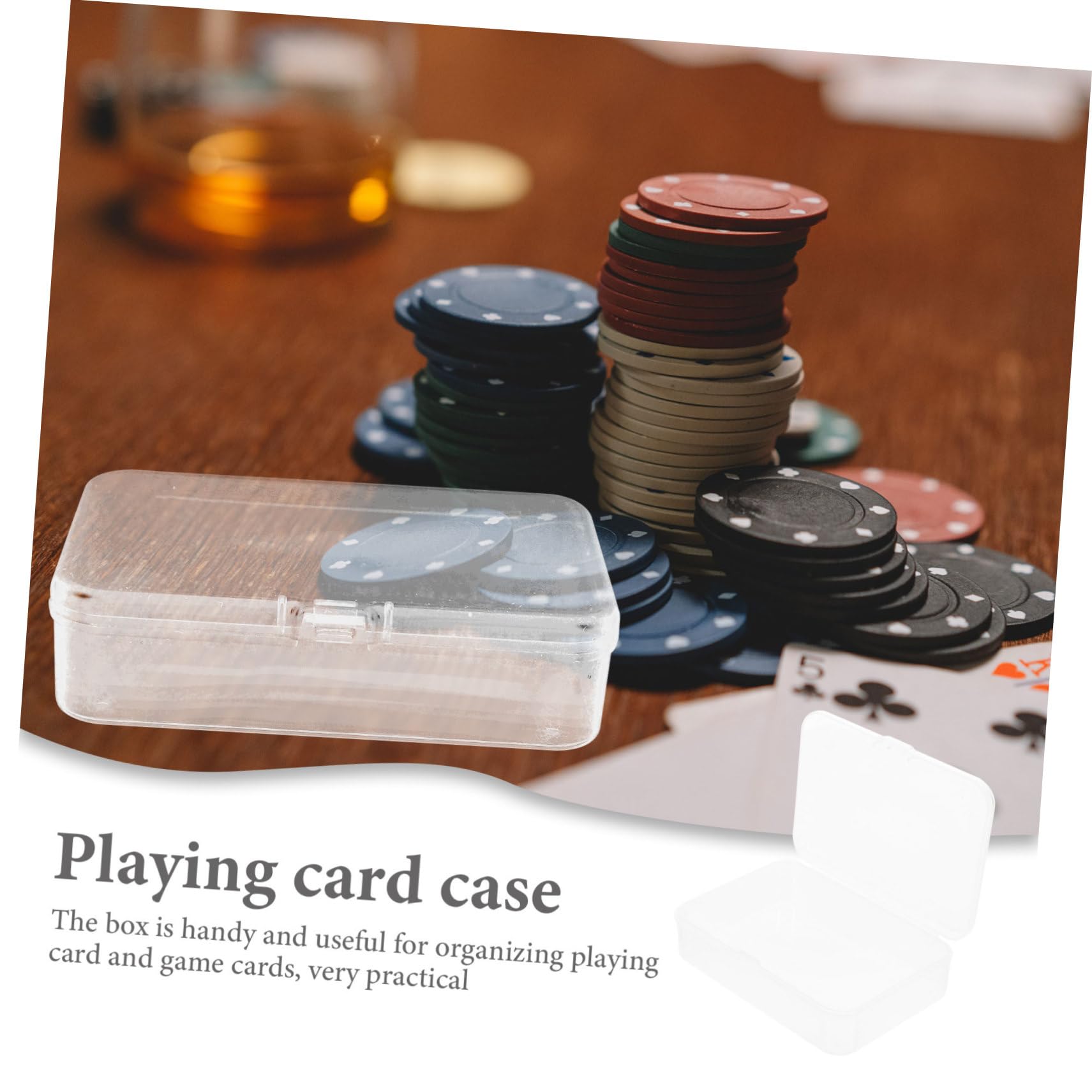 Gadpiparty 4 Set Scatola Di Immagazzinaggio Del Poker Astuccio Chiaro Mazzi Contenitore Giocare Titolari Di Carte Da Gioco Scatole Per Riporre Carte Collezionabili Pp 10 Pezzi * 4