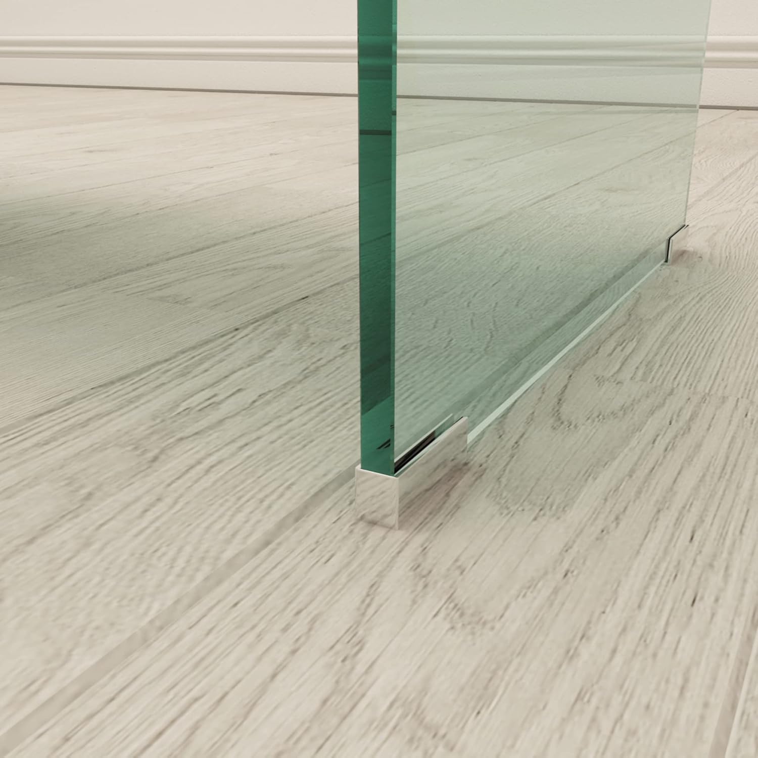 39.4'' Tempered Glass Coffee Table, Modern Rectangle Pure Clear Coffee Tables for Living Room, Glass Coffee Table with 0.47'' Thick Glass, Clear Tables for Home, Office, Apartment