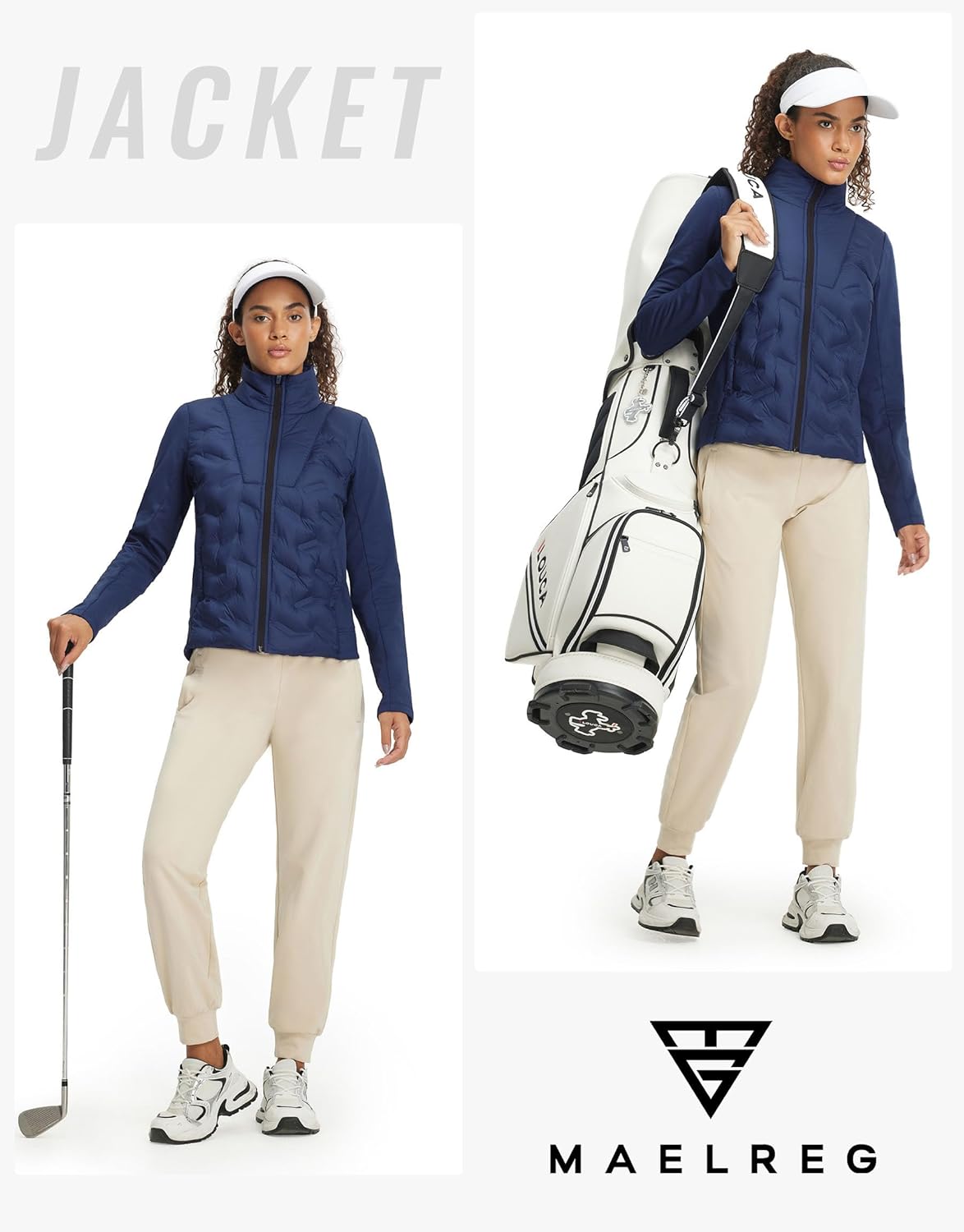 M MAELREG Womens Lightweight Insulated Puffer Jacket Fleece Lined Full Zip Jackets for Running Hiking Winter Fall Wear - Image 6