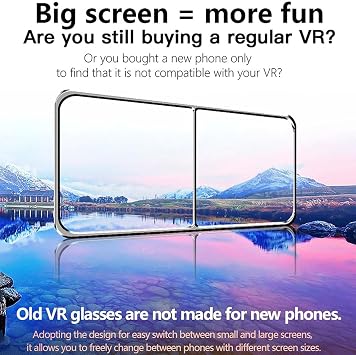Virtual Reality Headset with Controller Adjustable 3D VR Glasses Virtual Reality Headset HD Blu-ray Eye Protected Support 5~7 Inch for Phone/Android /379 (Color : B04)