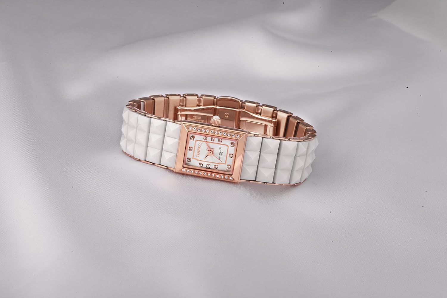 TIME100 Womens Ceramic Women Bracelet Wrist Watches White Pink Ceramin Lady Women Wrist Watch - Image 4