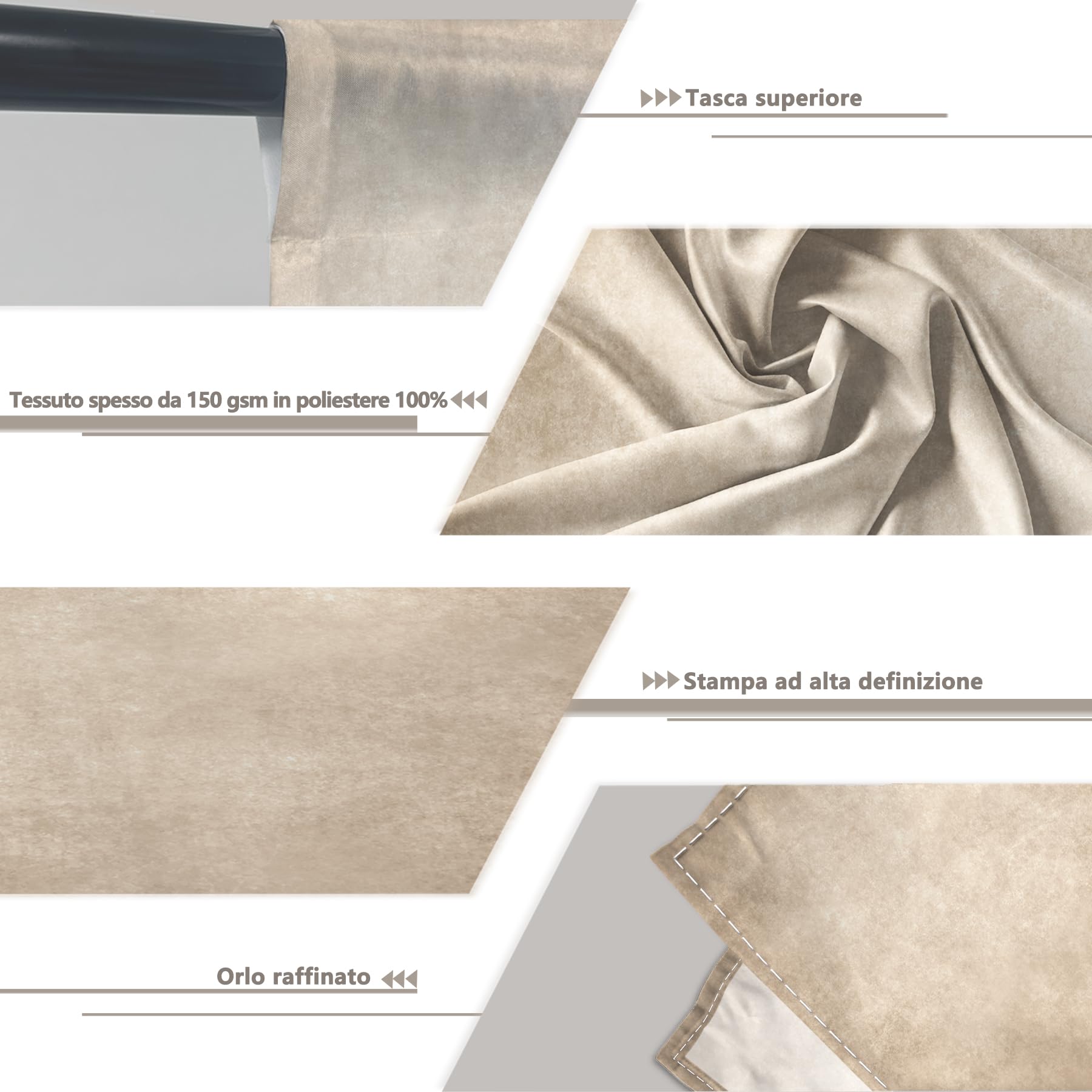Luminora 1,5x2,1m Tessuto beige Astratto, Sfondo Fotografia Ritratto per Adulto, Neonato e Bambino, Studio Booth, Tasca (Senza supporto, senza clip)