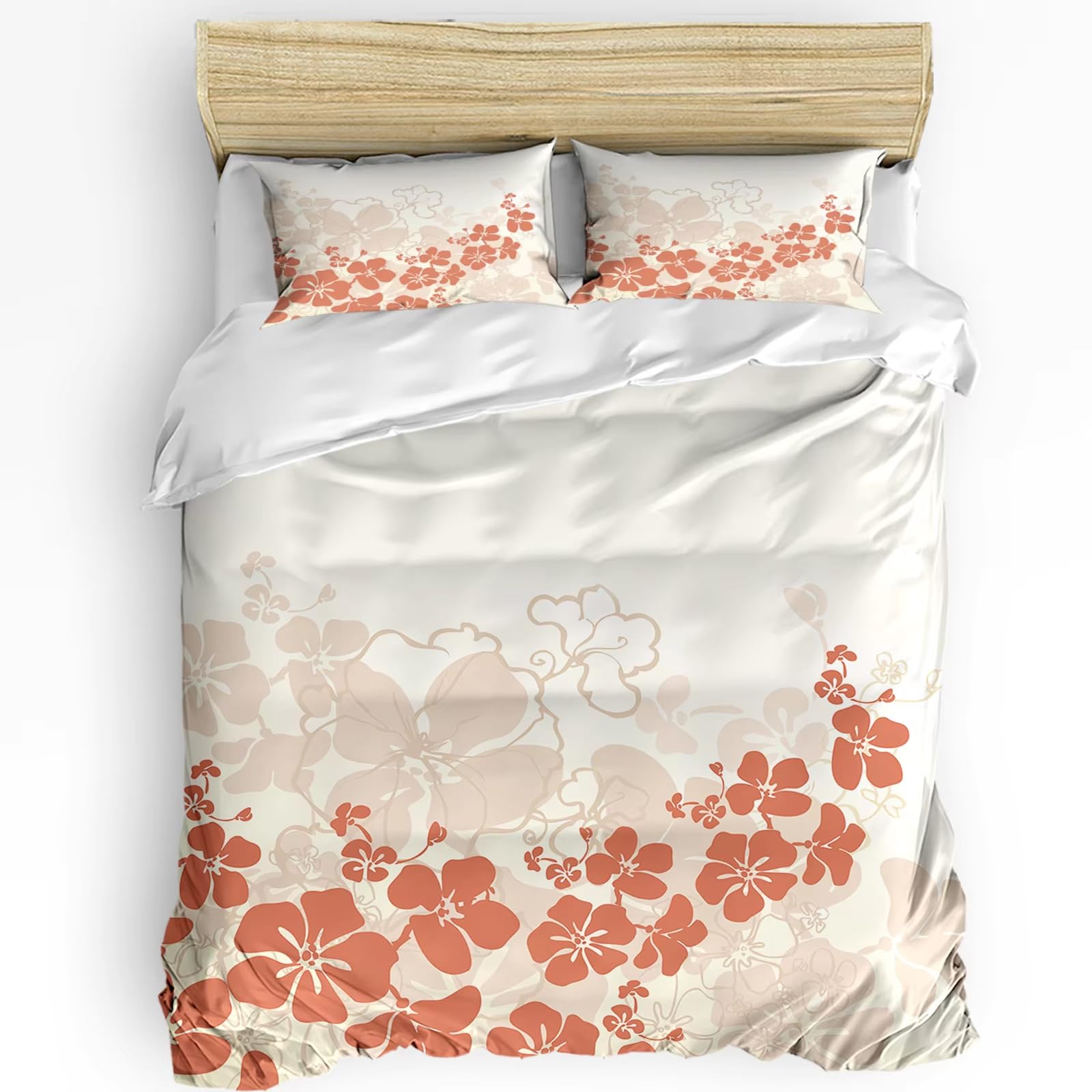 Parure de lit motif pétales de fleurs en grand format pour linge de maison premium