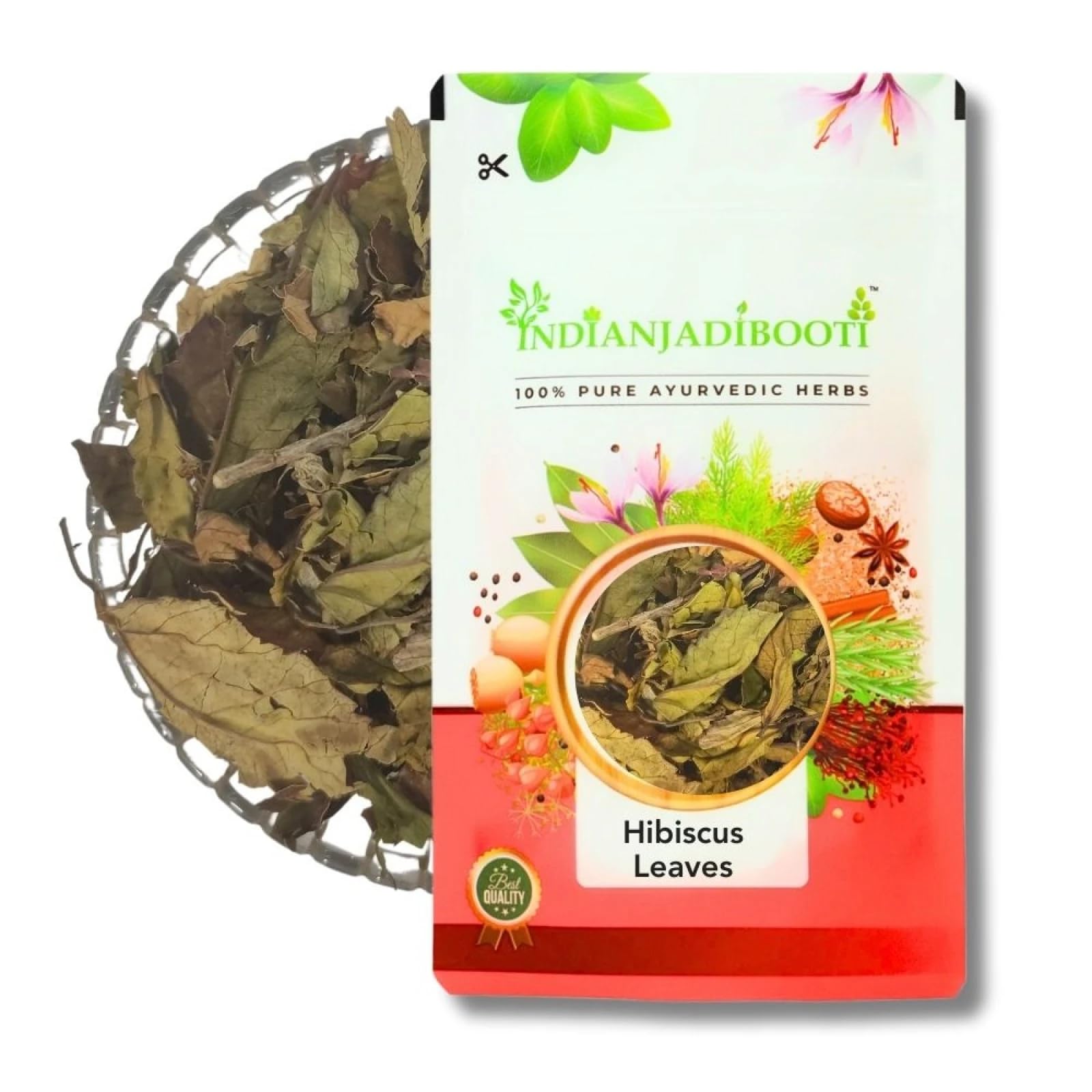 IndianJadiBooti Pure Red Hibiscus Leaves (Hibiscus Rosa-Sinensis) | Traditional Botanical Specimen for Natural Hair Conditioning, Scalp Vitality & Ayurvedic Beauty Rituals (50 Grams)-picture-25