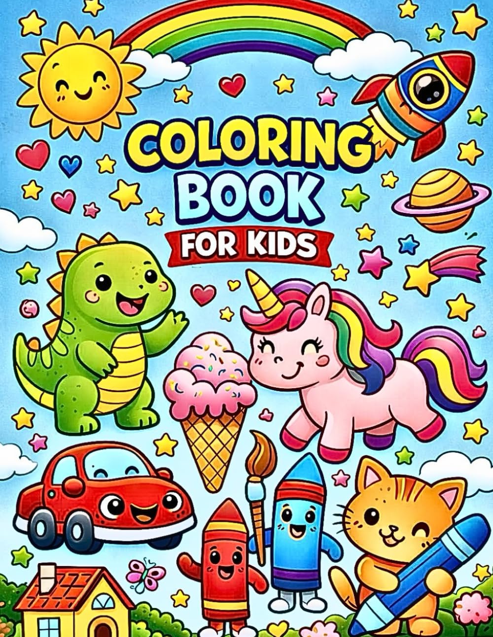 My Animal Coloring Book: Big, Easy, and Fun Drawings for Kids