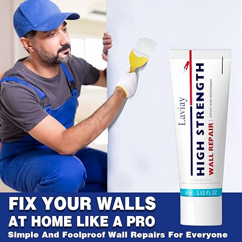 Miniatura 8 de Kit de reparación de parches de pared, kit de reparación de pared Spackle con parches de reparación de pared de 2 pulgadas, masilla de reparación de