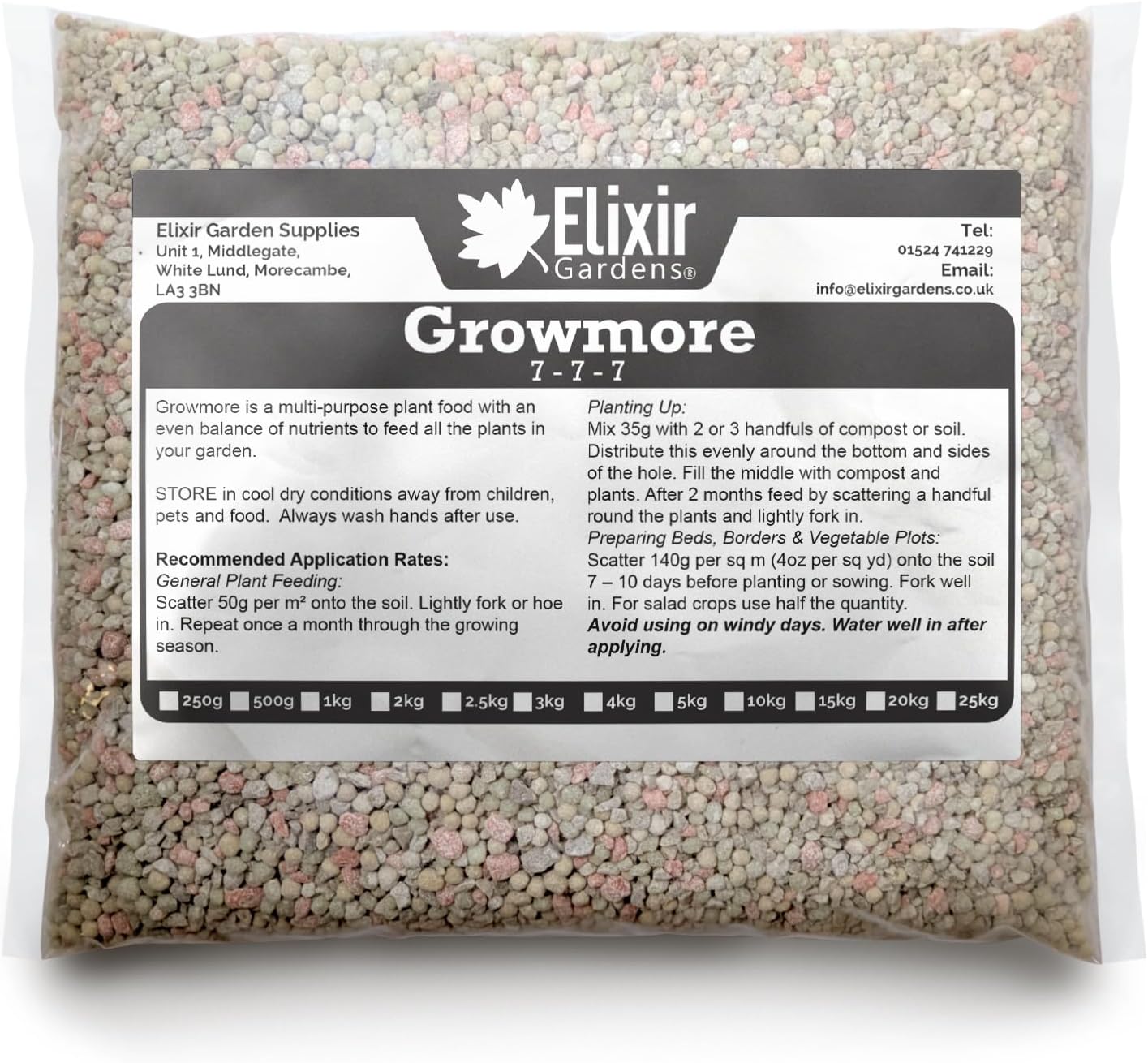 Growmore 7-7-7 Special Blend All Round General Purpose Fertiliser | 15kg | Treats 300 sq.m