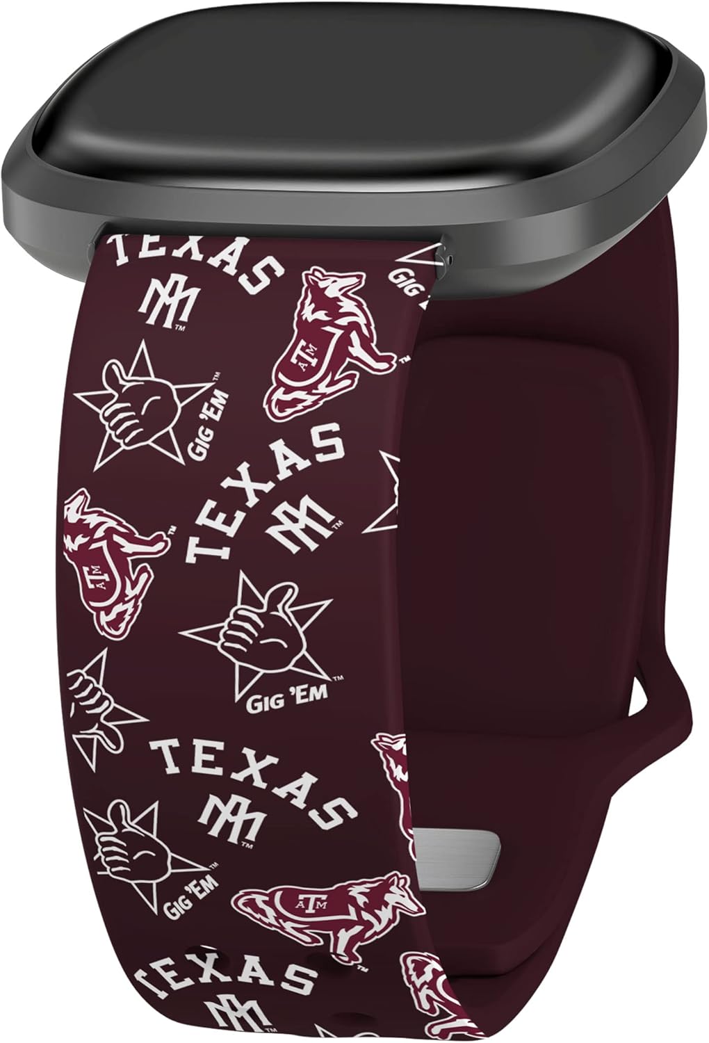Affinity Bands Texas A&M Aggies HD Watch Band Compatible with Fitbit Versa 3 and Sense