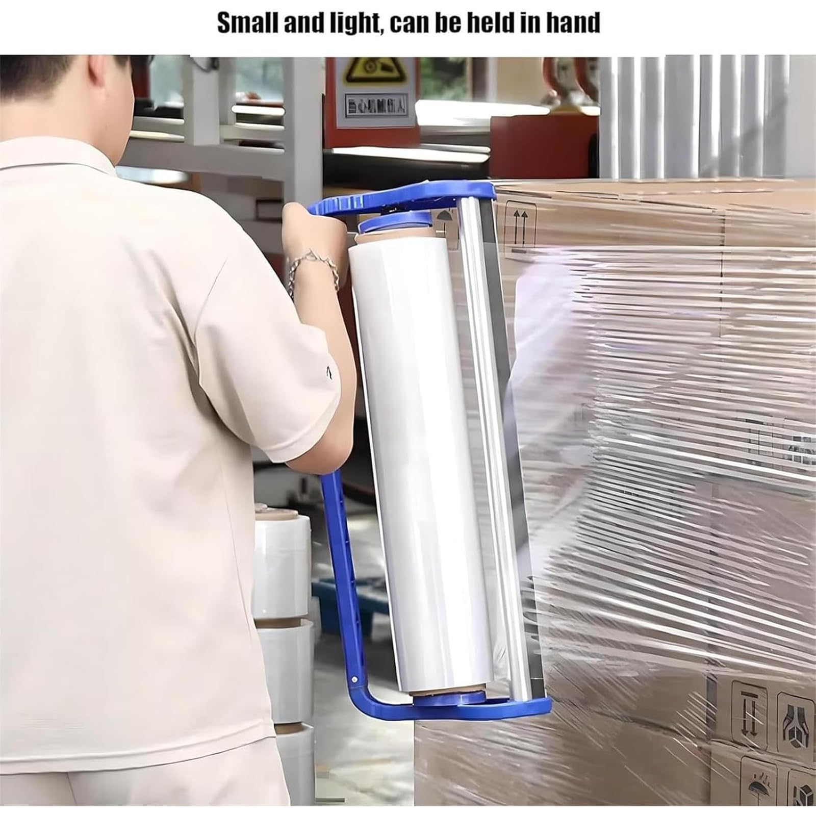 Machine d'emballage sous Film Étirable De 50 Cm, Distributeur De Film Étirable, Diamètre Intérieur du Tube : 76 mm, Lisse Et Anti-adhérent, avec Séparateur Intégré, pour L'emballage Express