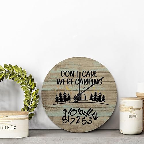 Miniatura 10 de ArogGeld Reloj tropical en algún lugar de madera, reloj de pared de madera, funciona con pilas, 12 pulgadas, sin tictac, moderno, para sala de