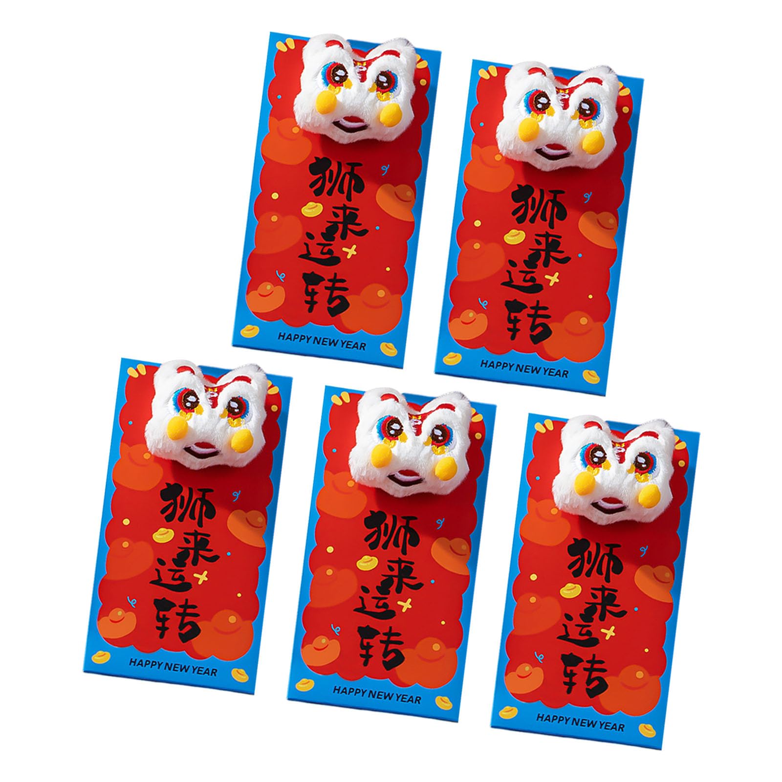 Piceioep Creative Cartoon Money Holder Plush Red Packet for Spring Festival Family Presents Festive Money Holders
