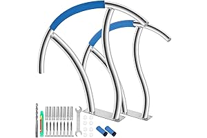 2-Pack 30" x 30" Pool Handrails for Inground Pools