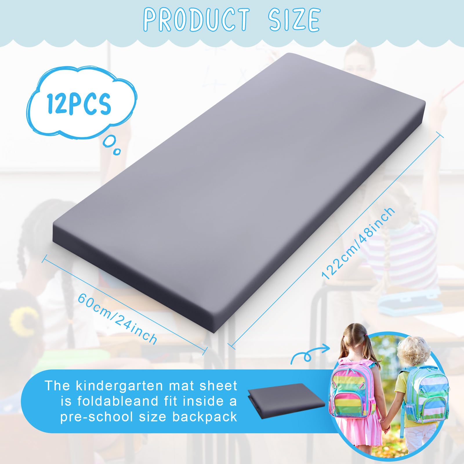 VitalCozy Prześcieradła do łóżeczka dziecięcego do spania, luzem, 112 x 61 cm, standardowy rozmiar, mata do drzemki, prześcieradło, miękka mata dla dzieci, prześcieradło, oddychające, dla chłopców i