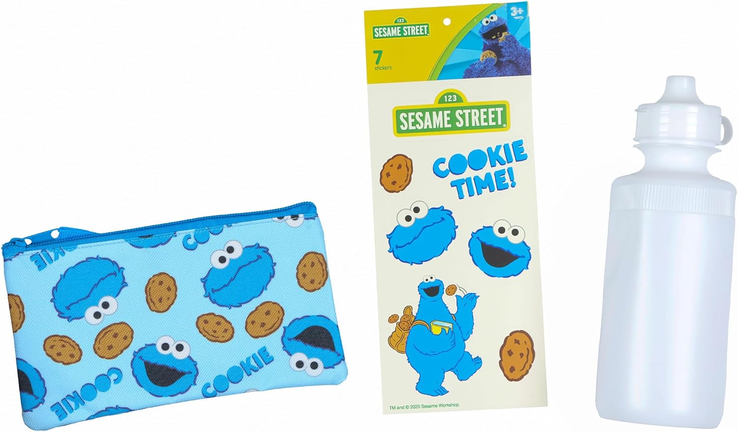 INTIMO Sesame Street Cookie Monster Backpack 5-Piece Mega Set Cookie Time Kids School Bag Lunch Box Pencil Case Water Bottle 16" - Image 7