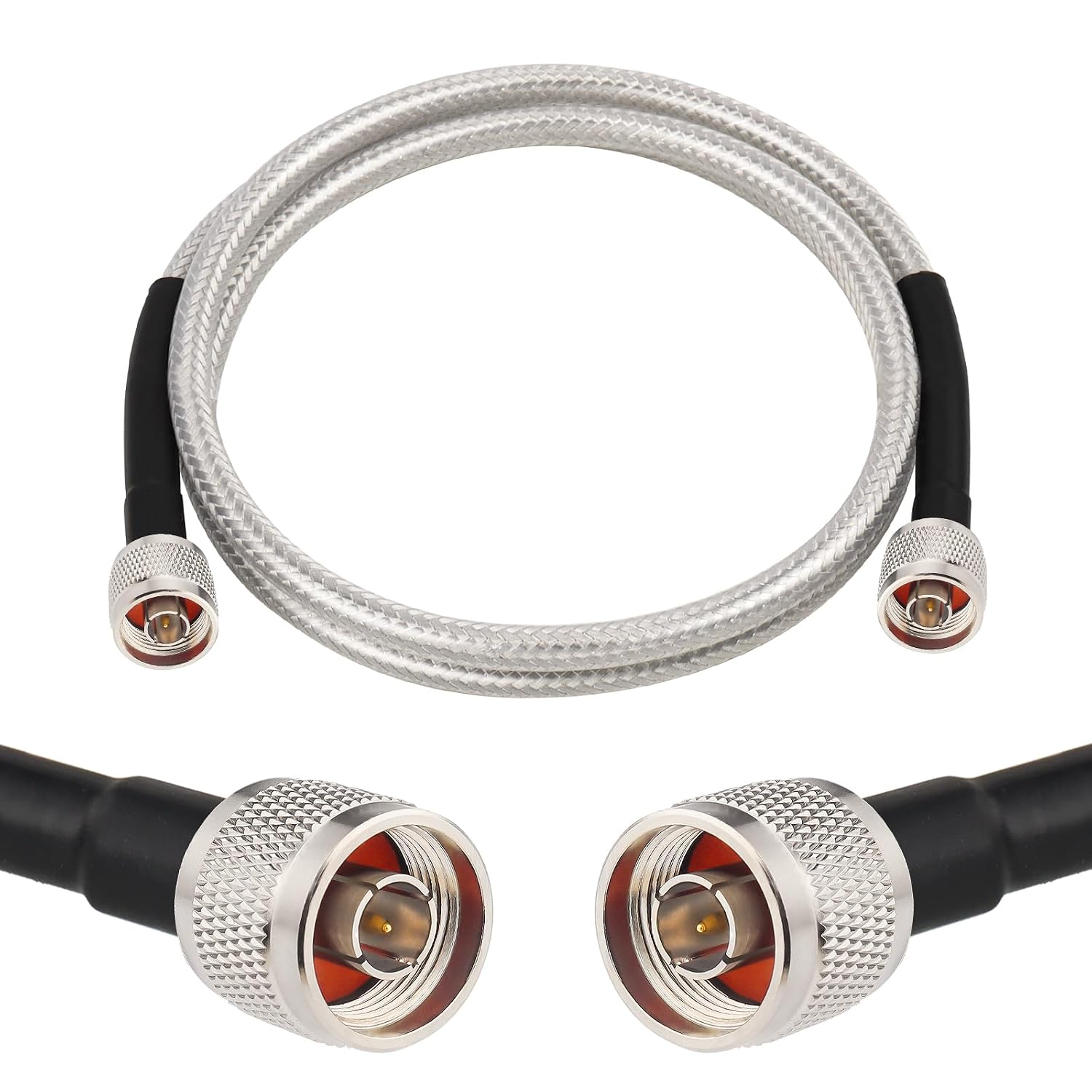 MOOKEERF RG8X N Male to N Male Cable 3FT,Ultra Low Loss N Cable 50 ohm RG8X Stranded Core for WiFi Router,Amplifier,Antenna,Signal Booster Use