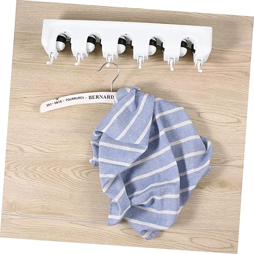 Miniatura 6 de HEMOTON Soporte de escoba para montaje en pared, estante de almacenamiento, fregona, clip para paraguas 5 bolas, 6 ganchos para garaje