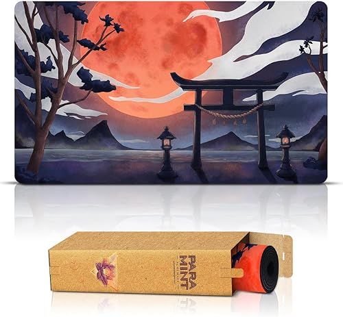 Paramint Blood Moon Torii Gate (Stitched)  MTG Playmat  Compatible con Magic The Gathering  Play MTG, YuGiOh, Pokemon, TCG  Diseños y accesorios