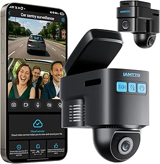 LAMTTO Câmera de Segurança 4G LTE para Carro Anti-Roubo, Rastreador GPS para Segurança do Veículo, Alarme instantâneo vi...
