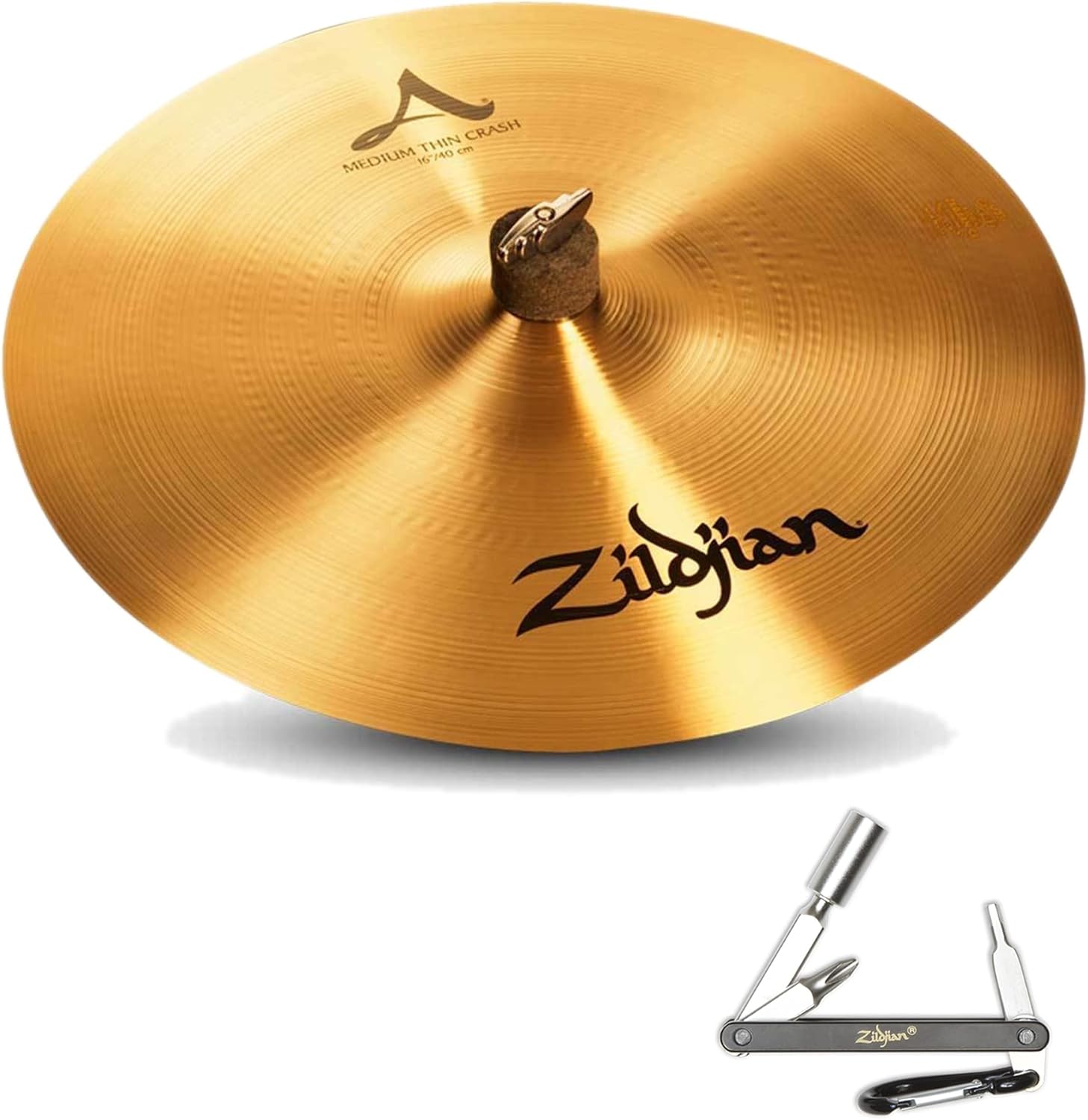 Zildjian A0230 16" Medium Thin Crash Cast Bronze Cymbal W/ Mid To High Pitch New With ZKEY