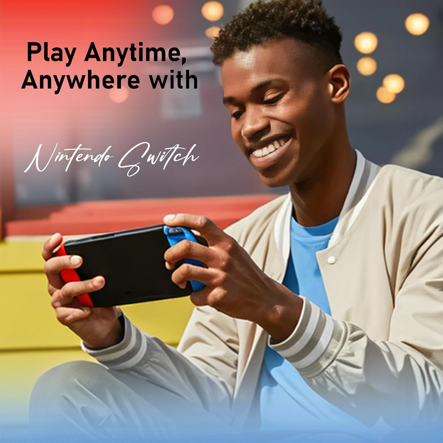 Nintendo Switch with Neon Blue and Neon Red Joy‑Con V2 (Red & Blue Switch) - Image 6