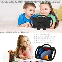 Vista 8 de LTROP Funda para Niños para iPad de 9ª/8ª/7ª generación (10.2 pulgadas, 2021/2020/2019), Funda Protectora para iPad 10.2" con Correa para el Hombro