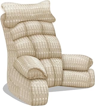 YDCEULARDOH Reading Pillow for Bed Adult Large Bed Pillow with Arms, Supportive Back Pillow for Sitting Up in Bed for Reading, Watching TV, or Gaming