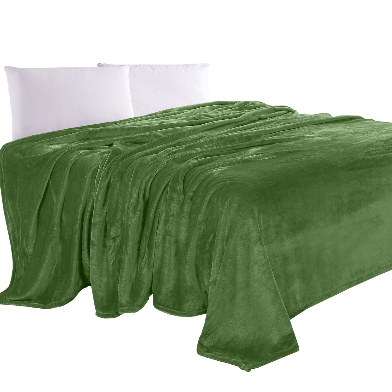 Elegant Comfort Luxury Velvety Feel Blanket, All-Season Lightweight Blanket, Ultra Plush, Soft, Cozy-Fuzzy Flannel Fleece for Couch, Sofa, Bed, Travel