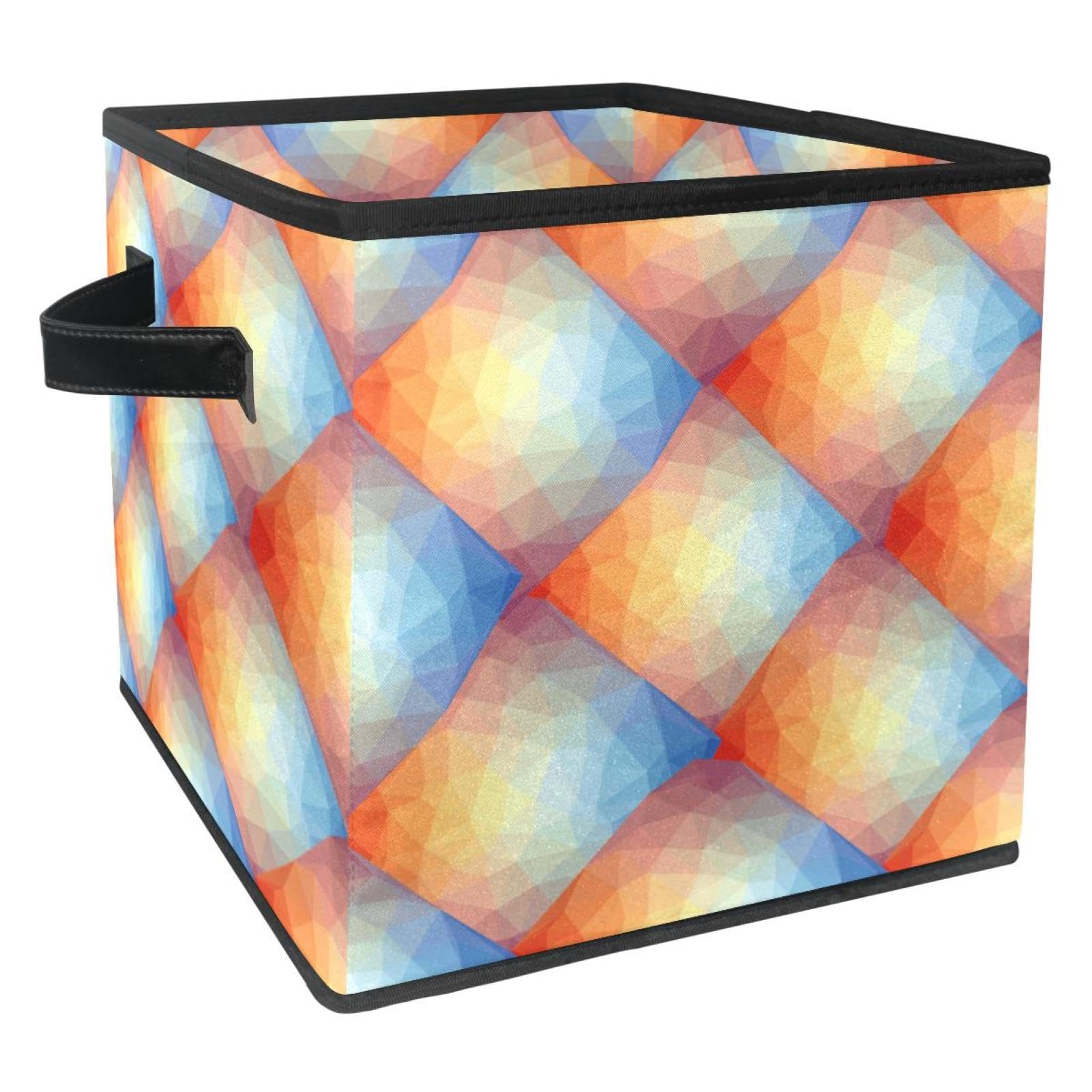 Boîte de rangement pliable à motif géométrique pour placard de chambre