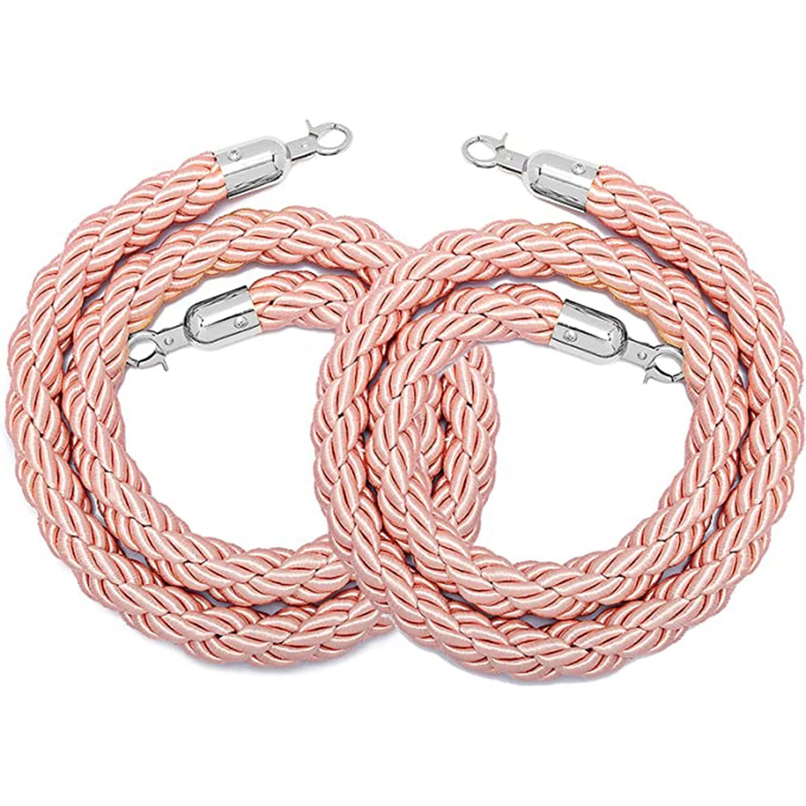GDMDPTE 2 Pieces of 4m Braided Hemp Rope for Event Columns Party Decorations Casino Safety Barriers Strong and Rope in Pink Ideal for Weddings and Outdoor Events