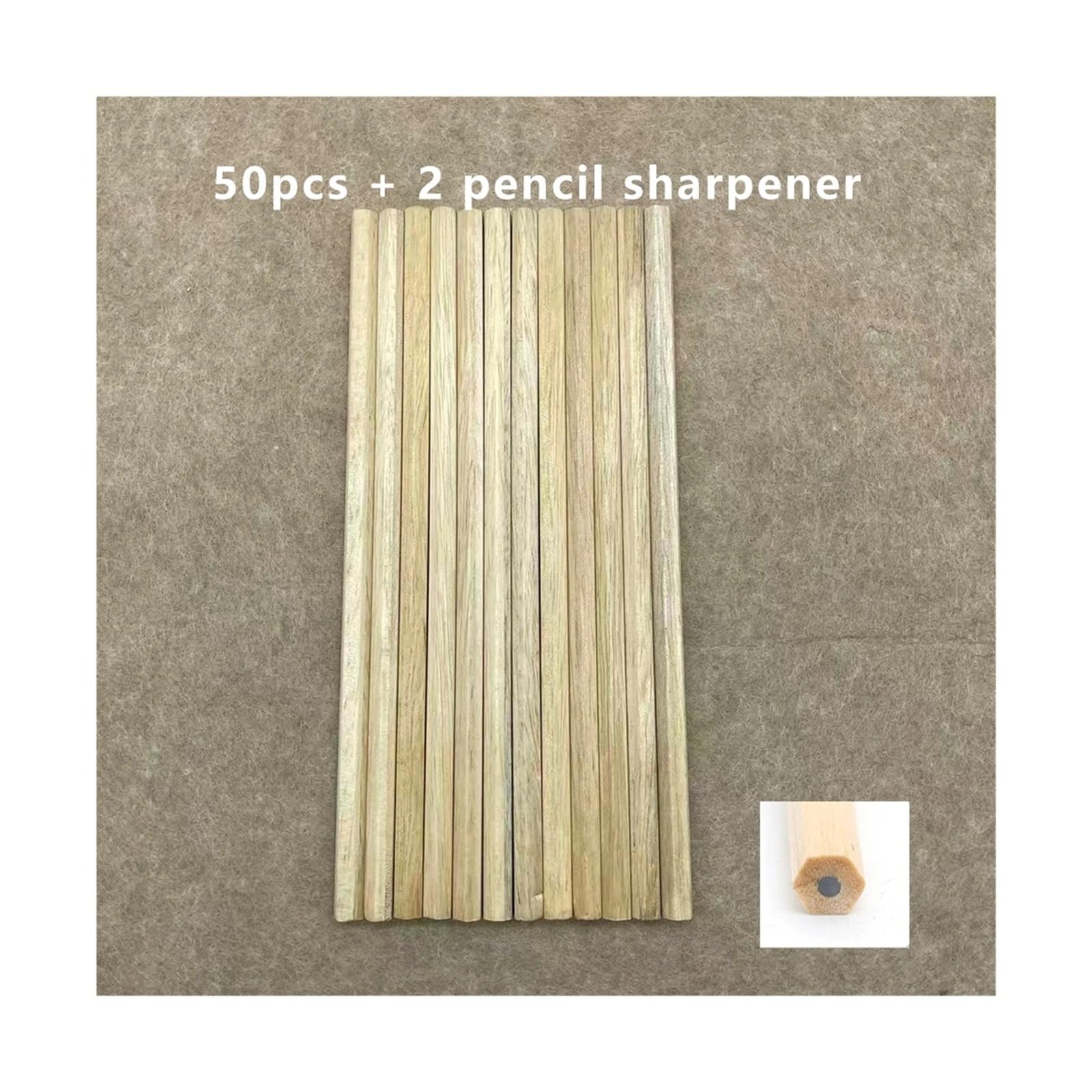 Generico Forniture for ufficio con penna da disegno for scrittura HB 100 pezzi(50pcs Hexagonal)