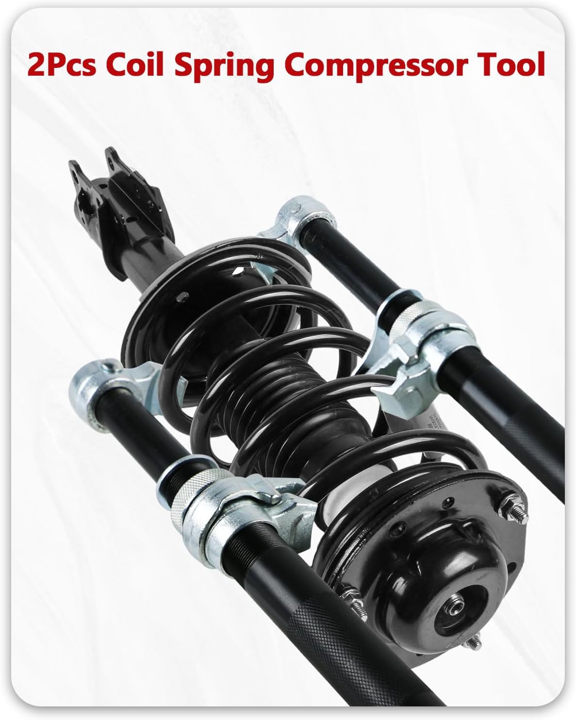 Coil Spring Compressor Tool - Heavy Duty Macpherson Strut Spring Compressor Set for Car Truck ATV UTV with Safety Jaws and Holder, 2PCS