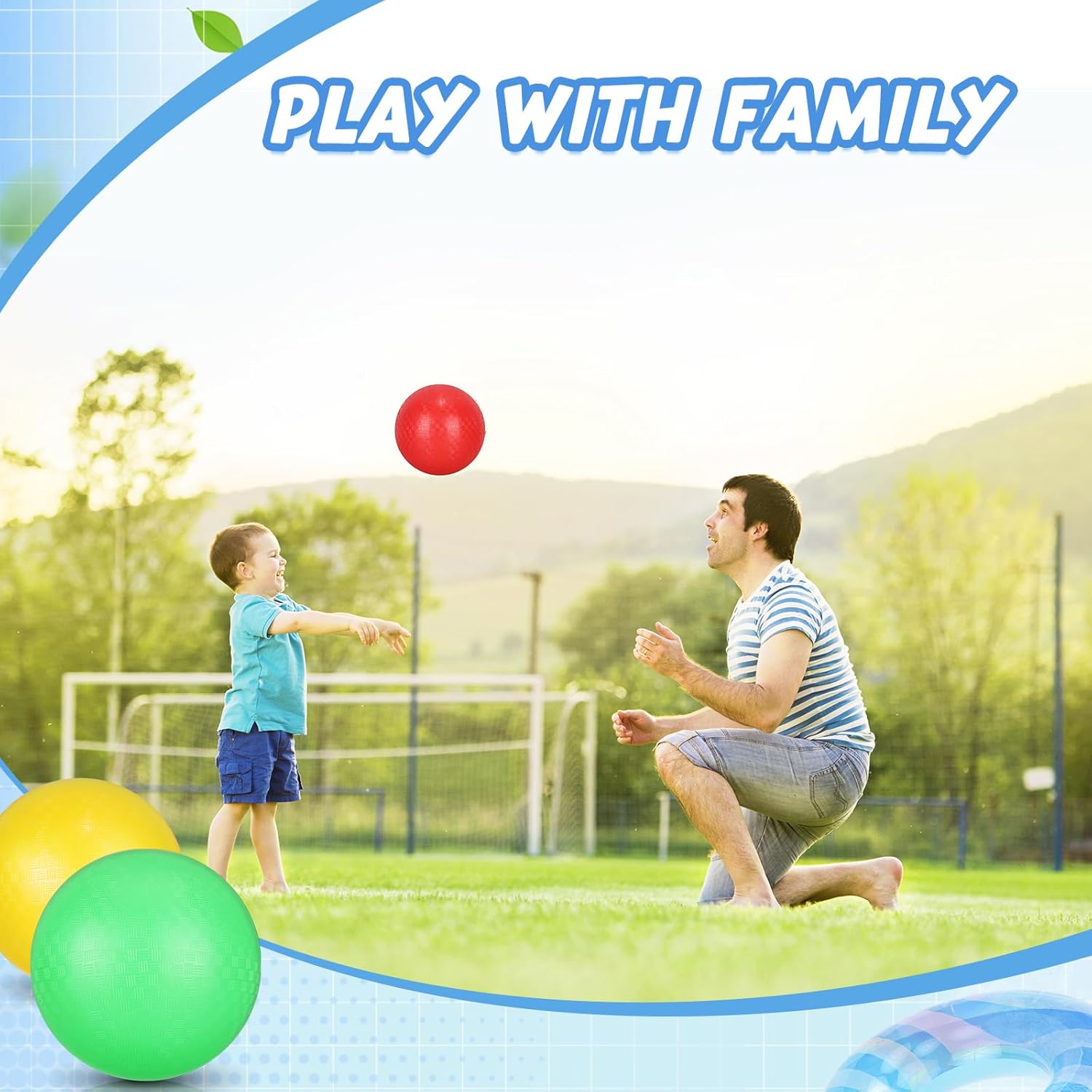 Jerify 20 Pack 10 Inch Large Dodgeballs Kickballs Colorful Playground Ball Inflatable Bounce Balls Bouncy Ball PVC Play Balls for Adults Beach Party Game Outdoor Indoor, 4 Colors