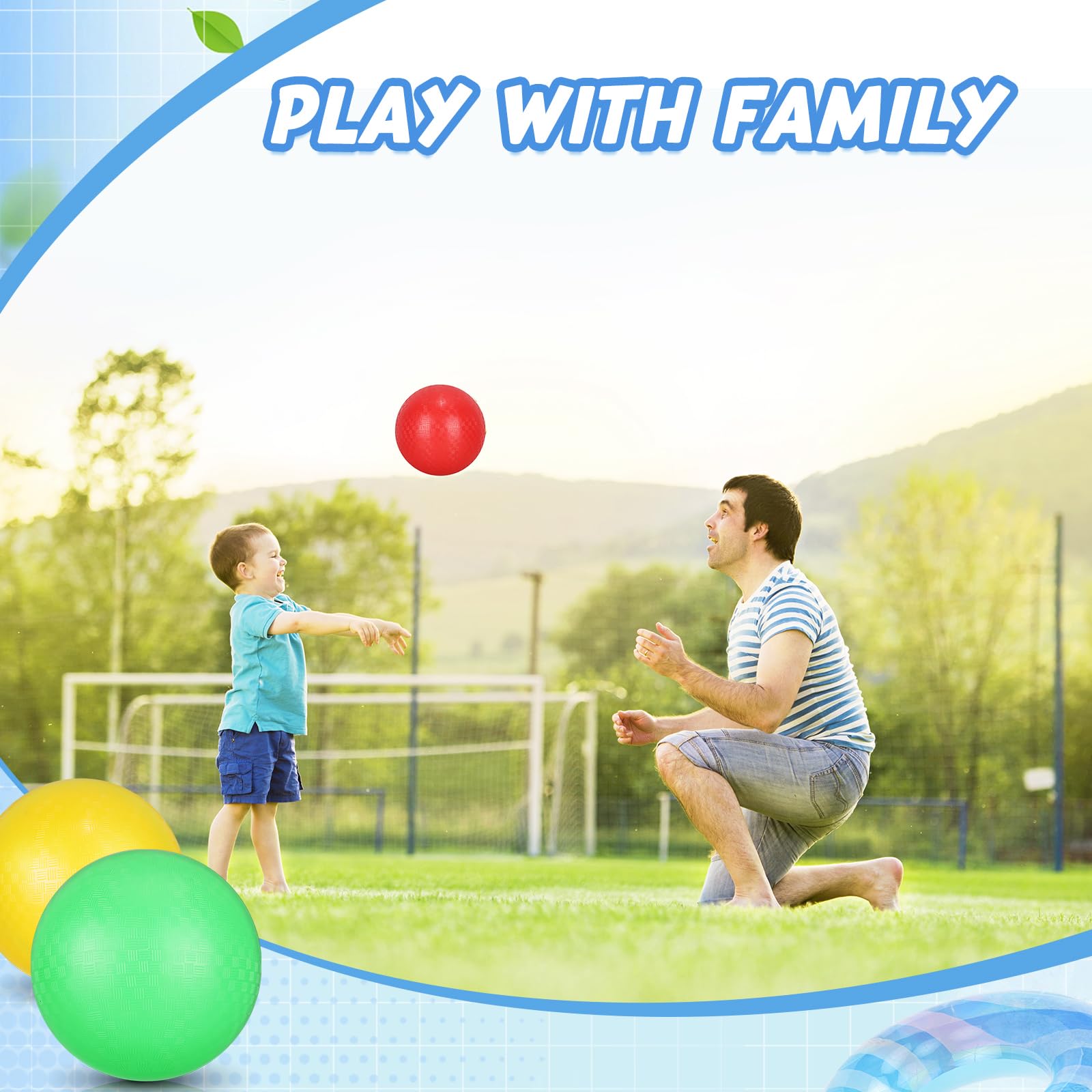 Jerify 20 Stück Kickball, groß, bunt, Spielplatzball, Dodgeball, aufblasbare Hüpfbälle, PVC-Spielbälle für Kinder, Erwachsene, Strand, Schule, Party, Spiel, drinnen und draußen, 4 Farben