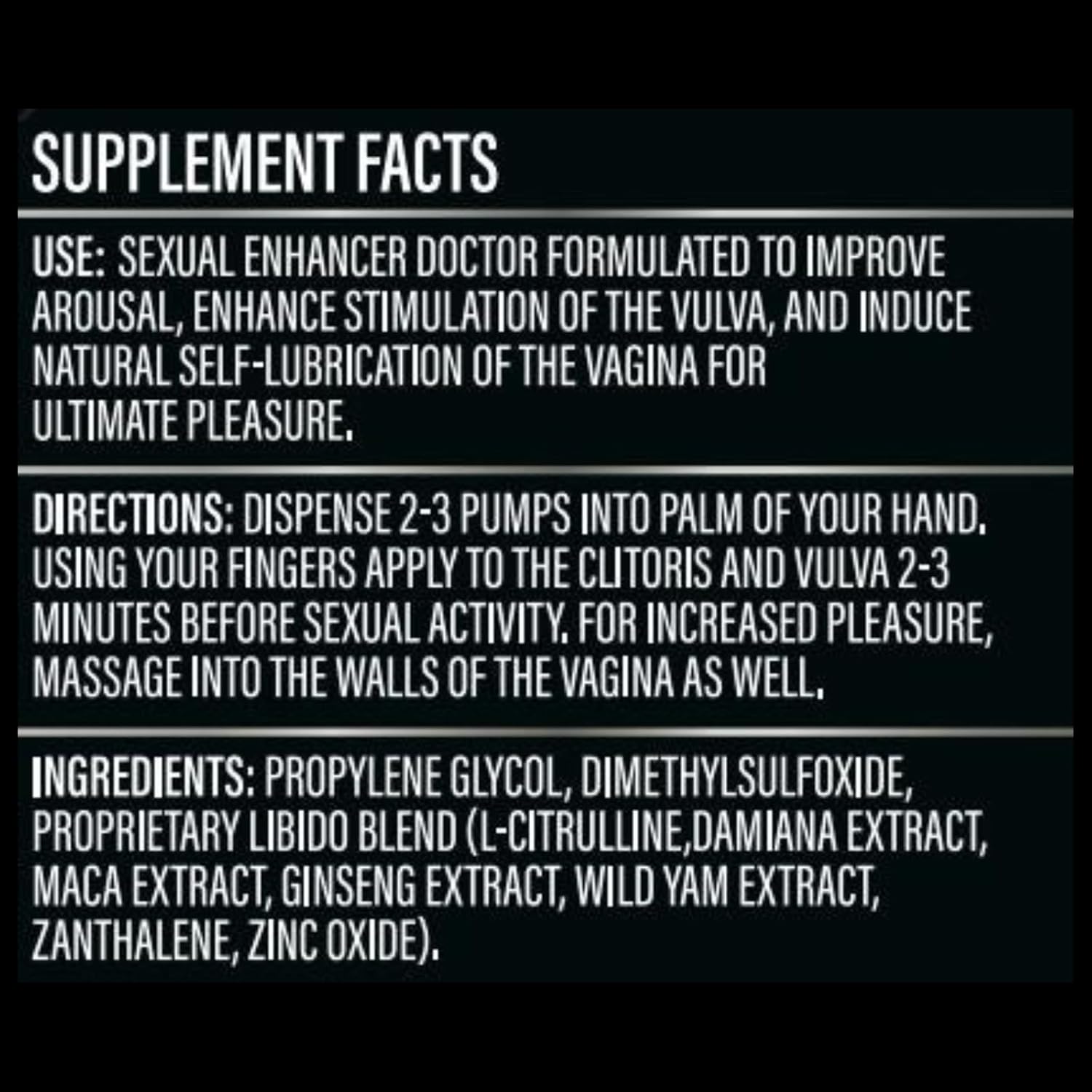 Female Enhancement Instant Arousal Serum - 2 oz - Doctor-Formulated Topical for Instant Arousal and Pleasure