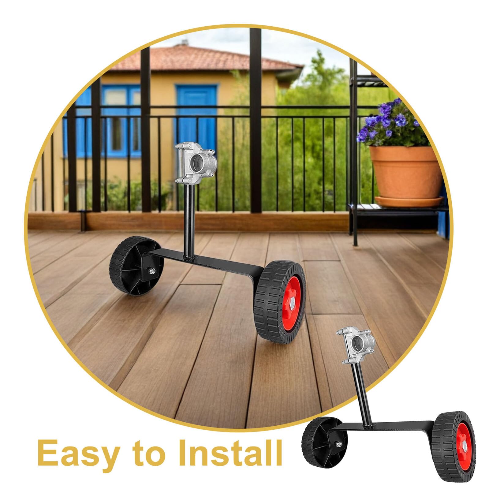 ibasenice Rueda de Soporte para Cortacésped de Rueda de Silenciosa para Cortacésped de Empuje Accesorios de Jardín