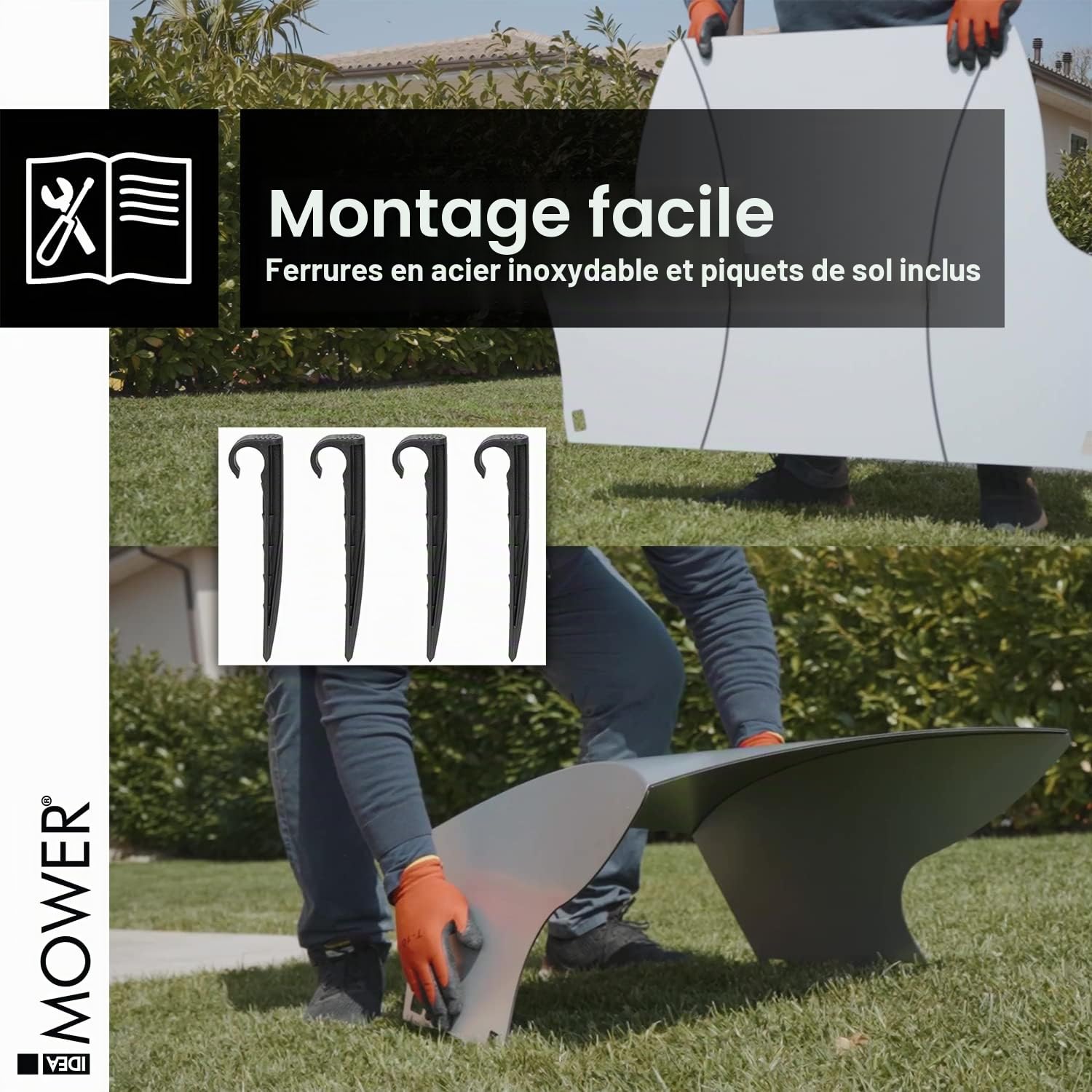 Idea Mower abri pour Robot Tondeuse Shell Compatible avec Husqvarna Automower Robot Tondeuse à Gazon, Fabriqué en matériau Composite d'aluminium