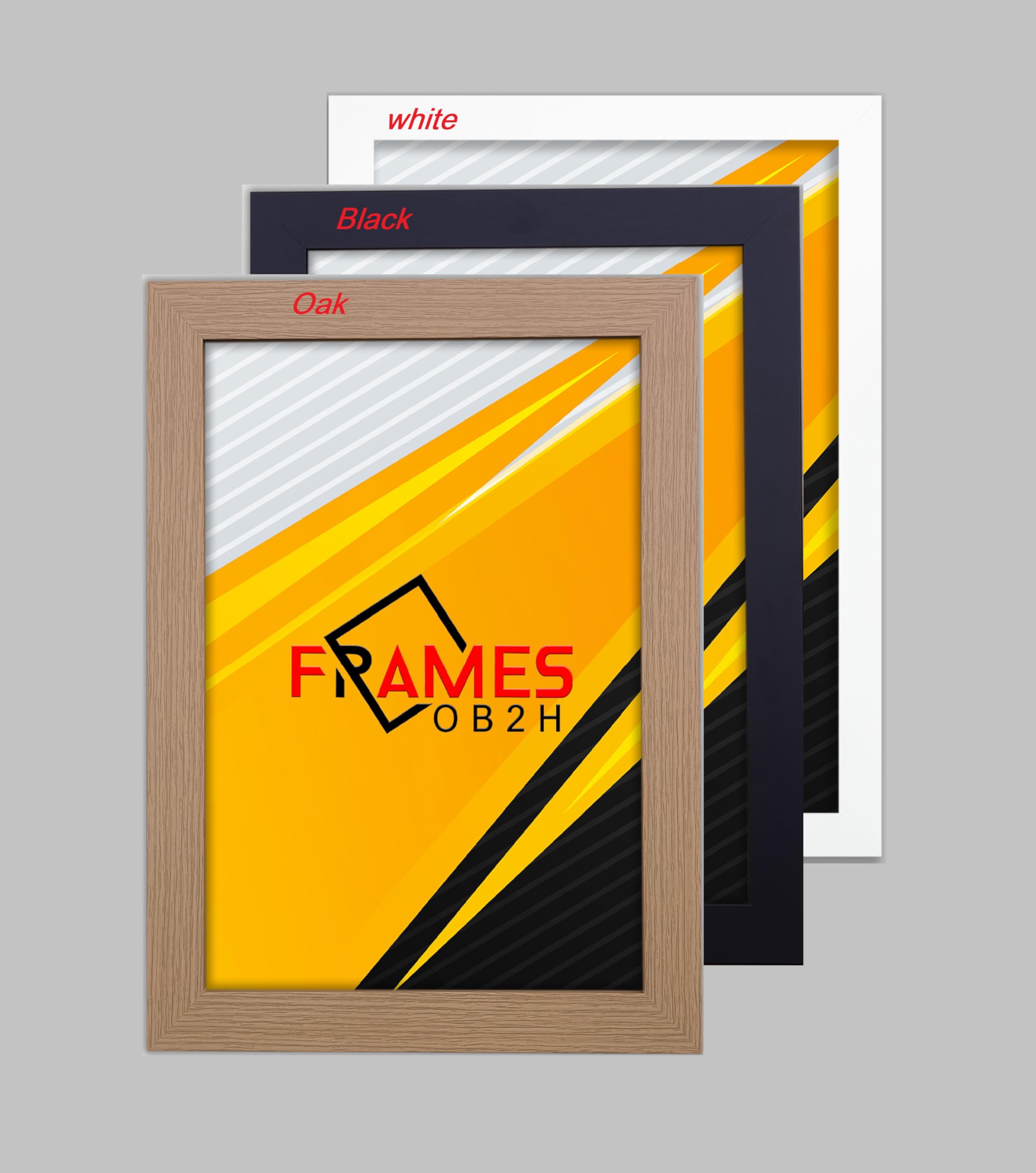 Ob2h Oak Black, White, Poster,Photo Frames (Modern, 15X10 Inch)