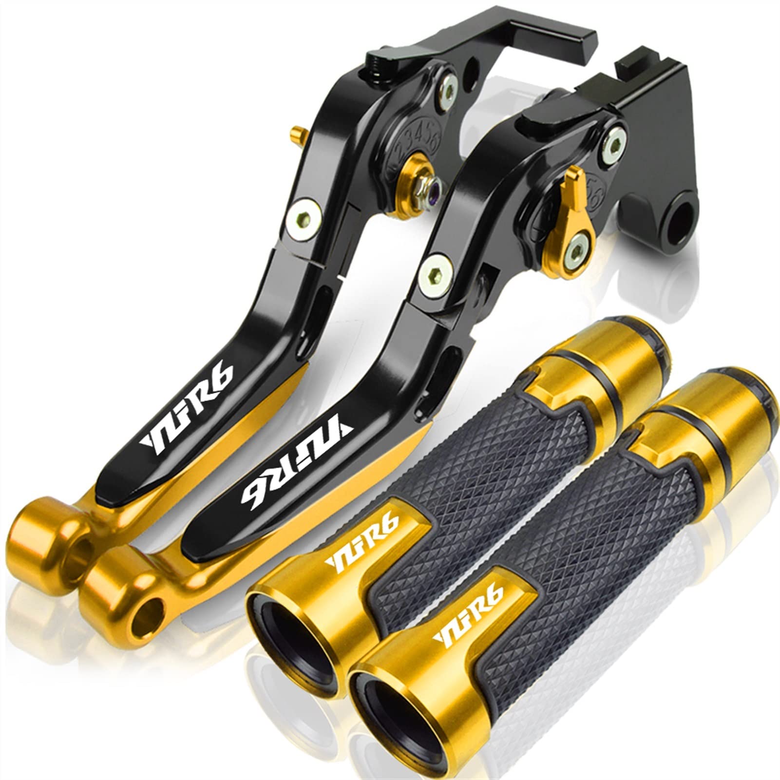 Poignées et leviers de moto Yamaha YZF R6 pour sorties sur circuit
