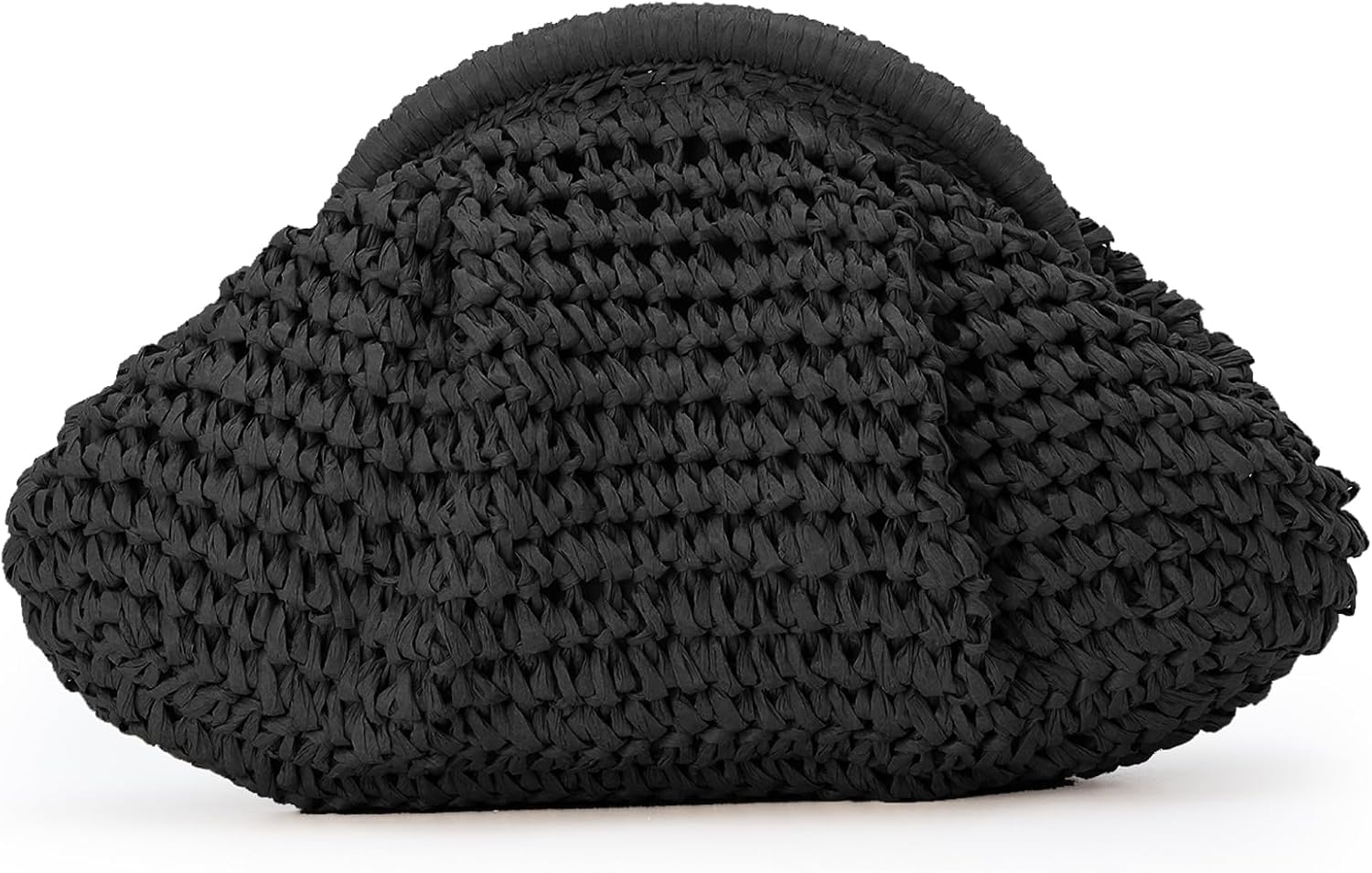 Emprier Dumpling Straw Clutch Purse for Women Cloud Purse Crossbody Shoulder Handbag Summer Beach Woven Bag